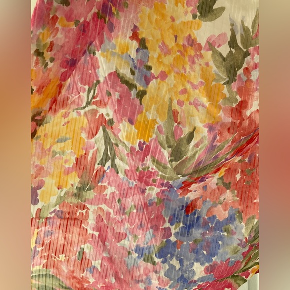 Vintage Philippe De Villiere Scarf Italy Floral - Picture 5 of 6